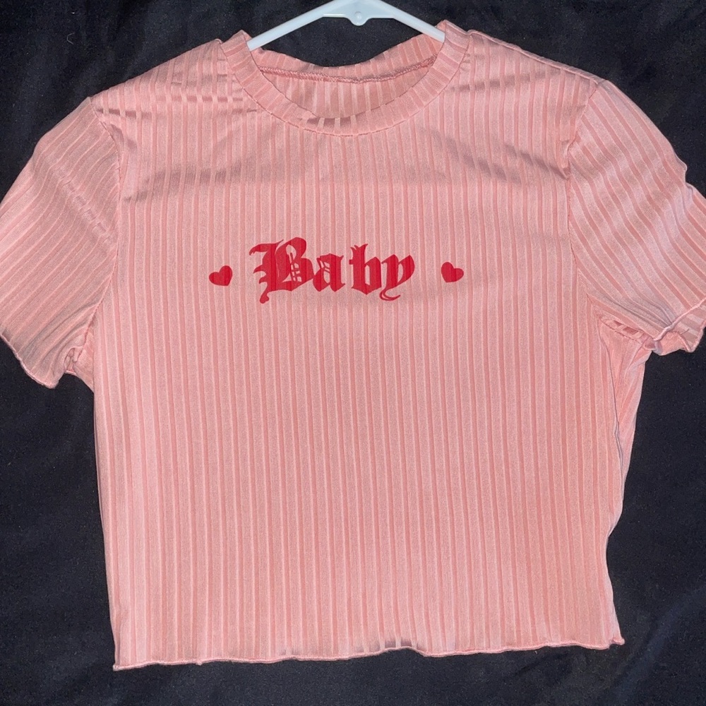 Pink women’s crop top